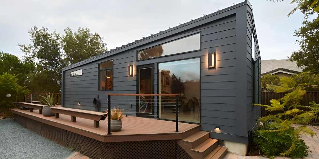 Accessory dwelling unit exterior completed by AmyWorks