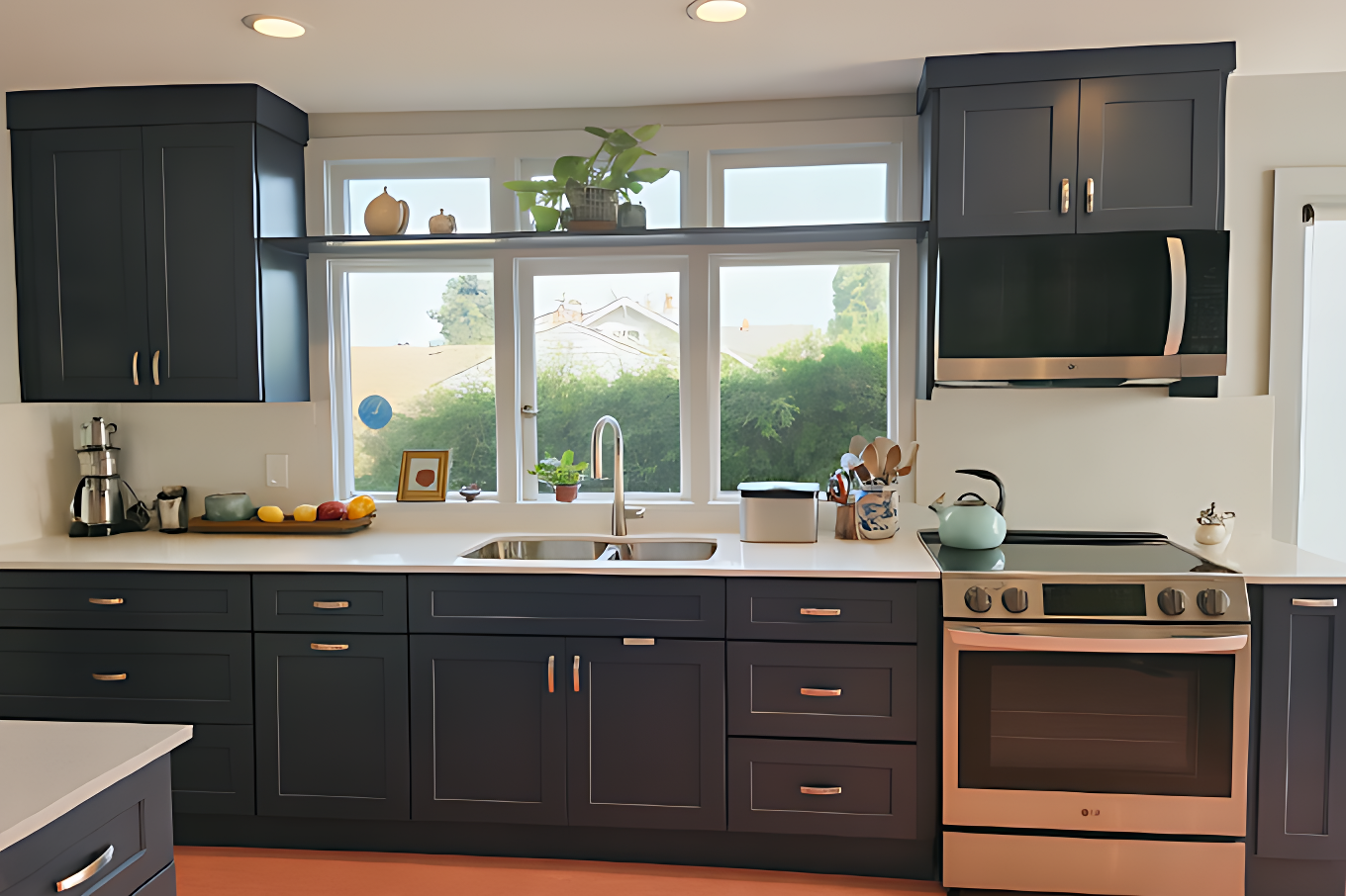 Image of an AmyWorks kitchen bathroom featuring a beautiful cabinet