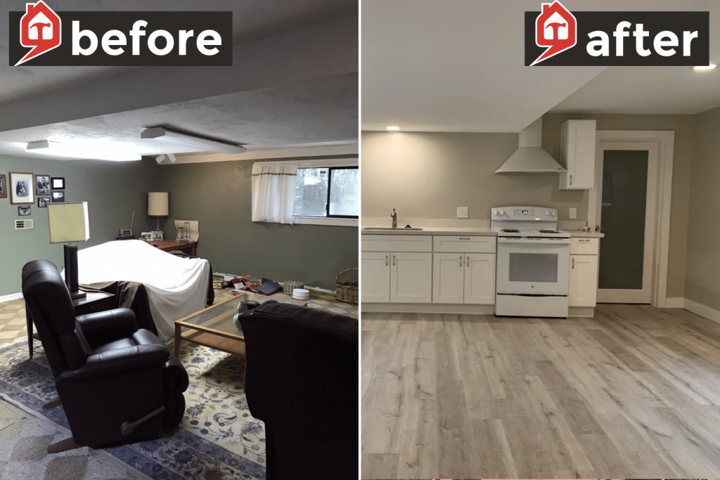 Pocket-Friendly Renovation Creates a Chic & Functional Separate Living Area