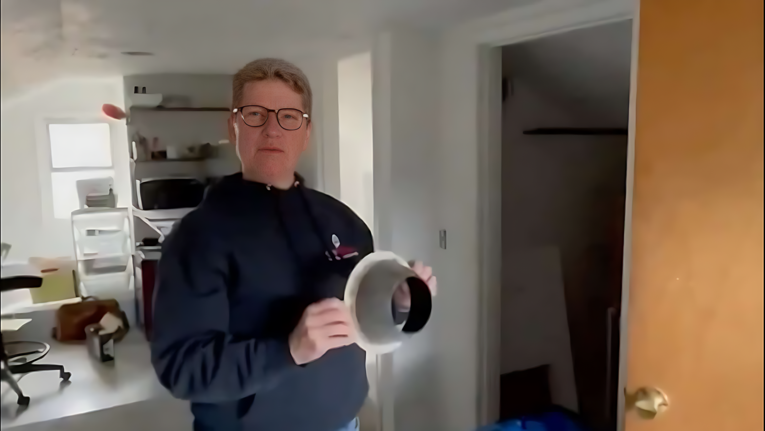 Ceiling can lights installed in a remodeled room