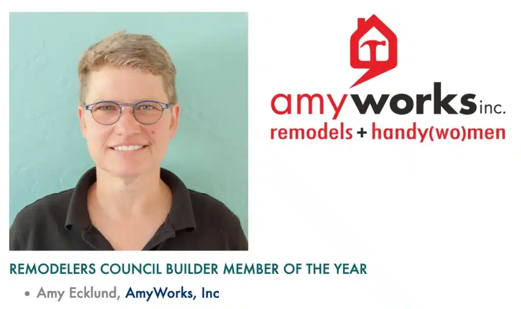 AmyWorks team member receiving a member of the year award
