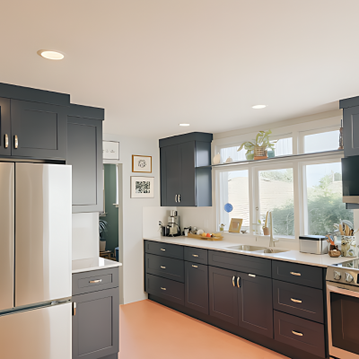 Image of an AmyWorks kitchen remodel featuring a sink under a window